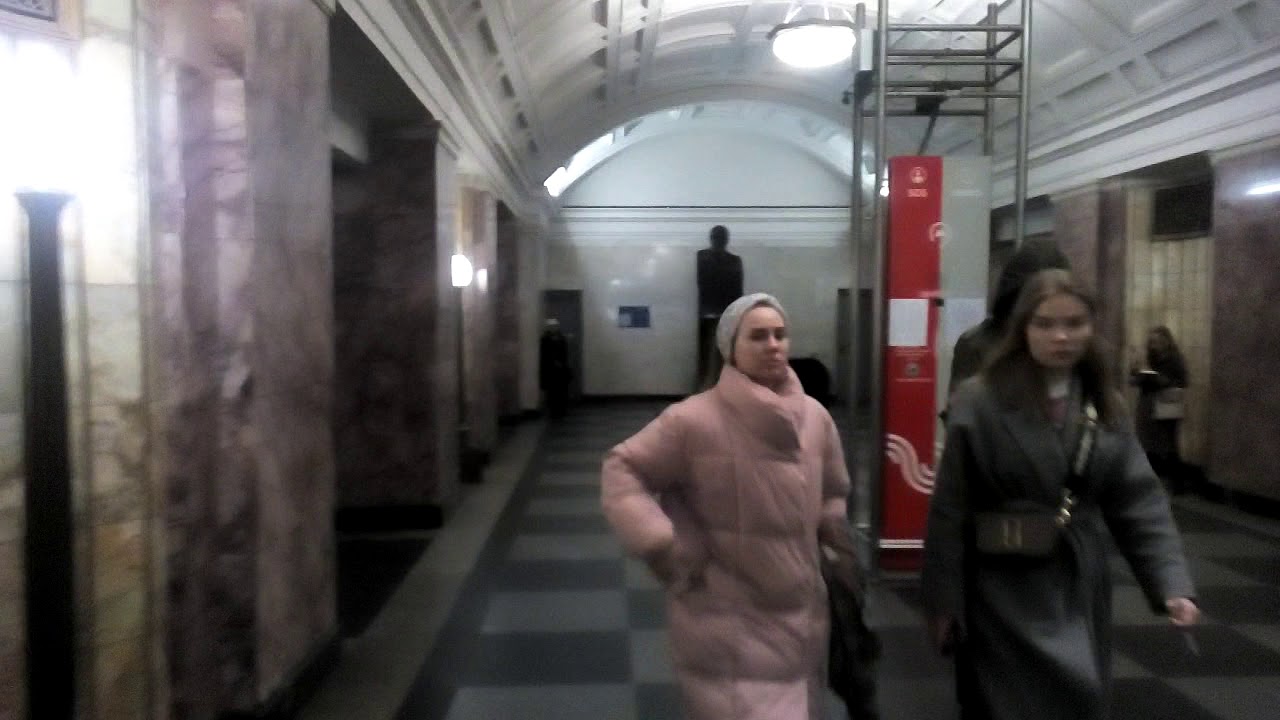 Москва 2138 станция метро Белорусская Замоскворецкой линии зима день