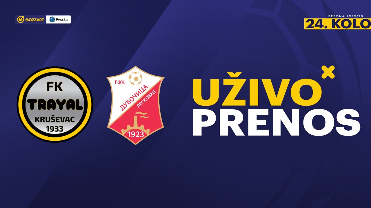 Trayal - GFK Dubočica Mozzart Bet Prva liga Srbije 2025/26 24. Kolo