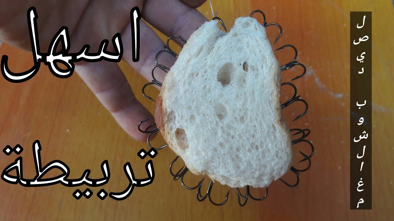 اسهل طريقة لصيد البوري بوقنوفة ( تربيطة بالفياجك)Pêche au pain