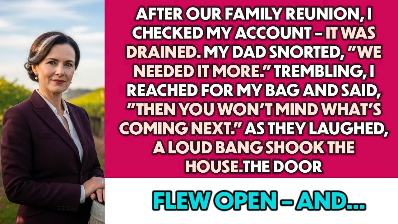 After our family reunion, I opened my bank app and froze—my money was gone. My dad ....