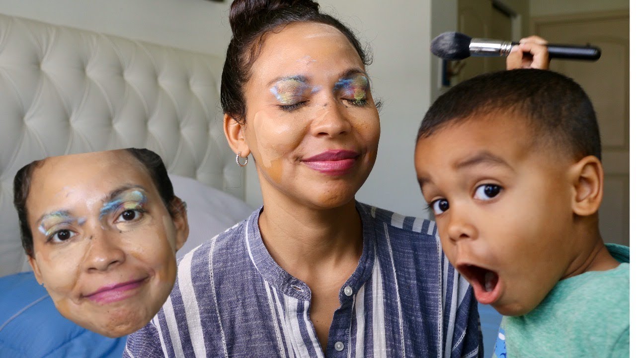 My Toddler does my Makeup!