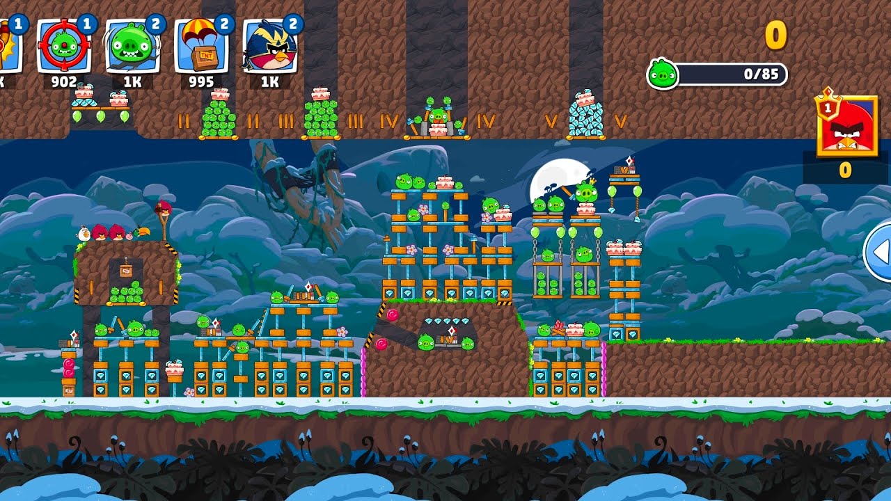 Level 5-6 &ndash; Angry Birds Friends No Power-Up Challenge (T-1696) | 3 Stars Gameplay &ndash; Mon 07
