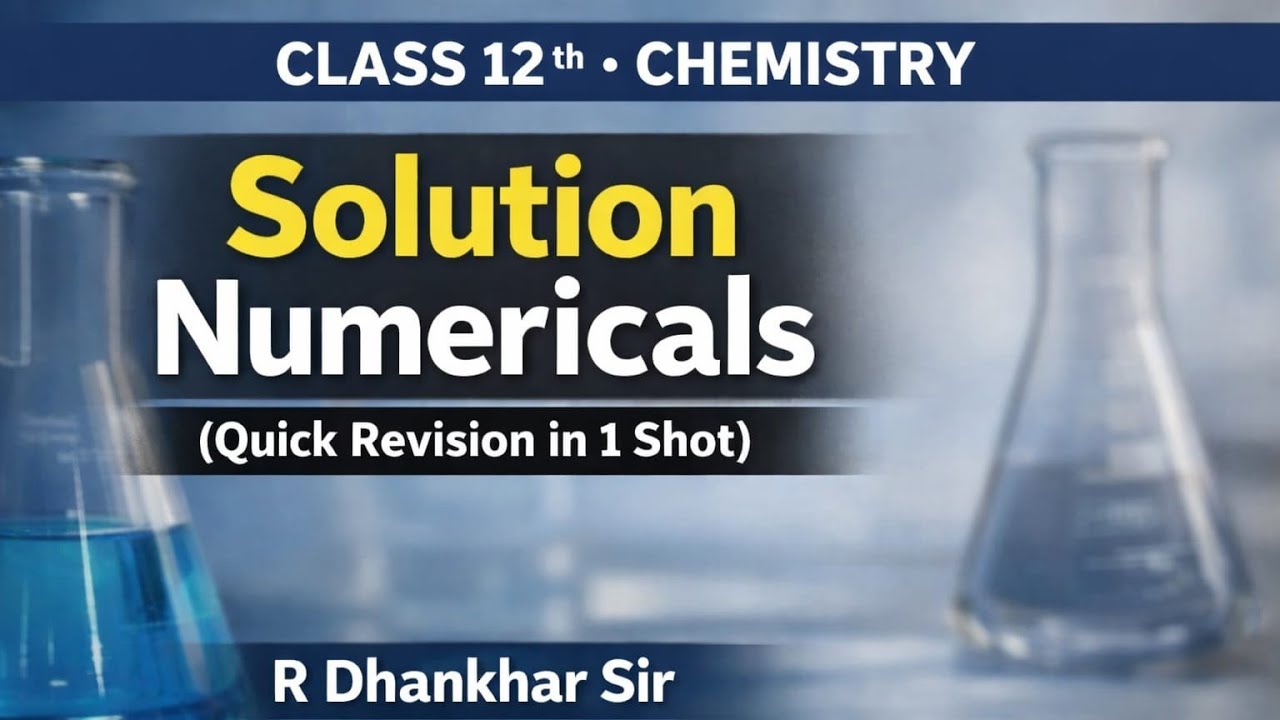 Class 12th   Numericals of chapter -Solution