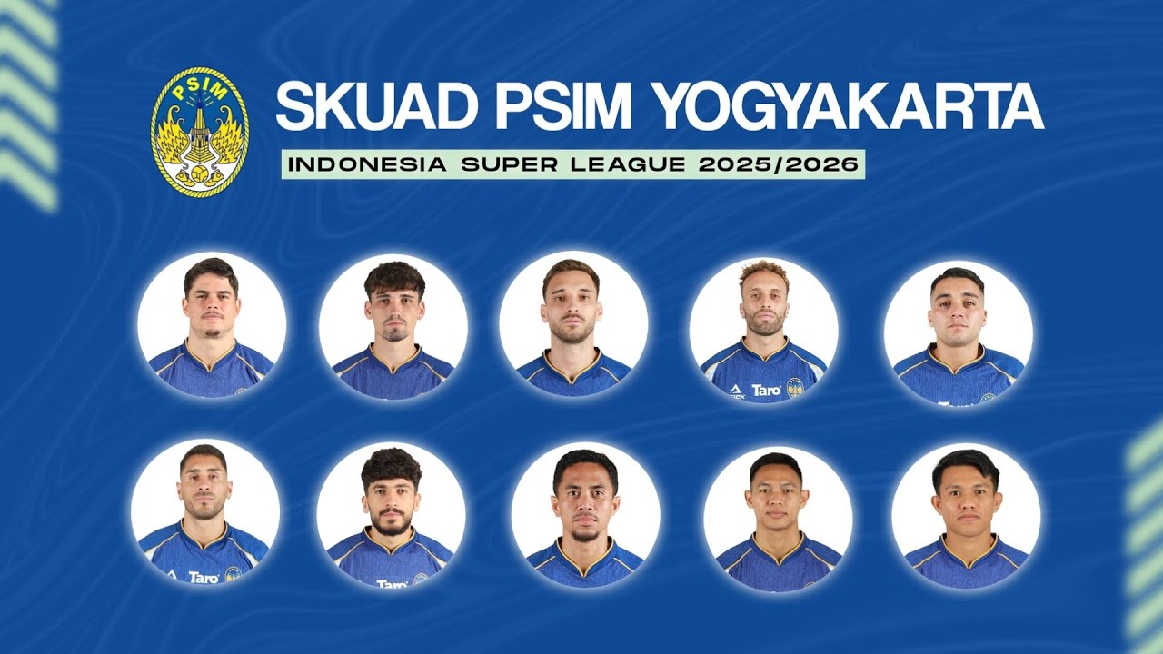 DAFTAR SKUAD PSIM YOGYAKARTA TERBARU DI BRI SUPER LEAGUE 2025/2026
