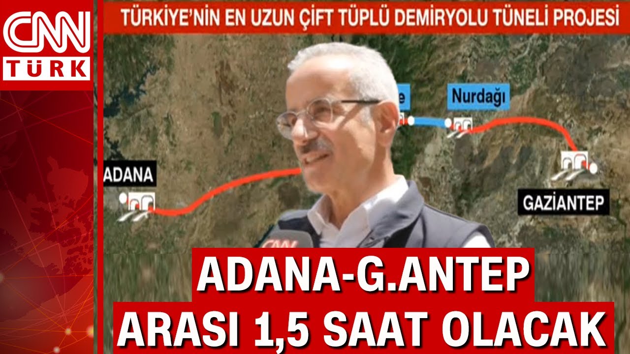 En uzun demiryolu tünelinde sona doğru! Adana Gaziantep arası 1,5 saat olacak