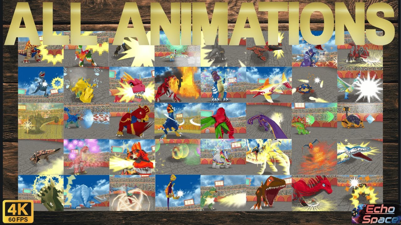 Fossil Fighters All Vivosaur Battle Animations (unused ones showcased!)