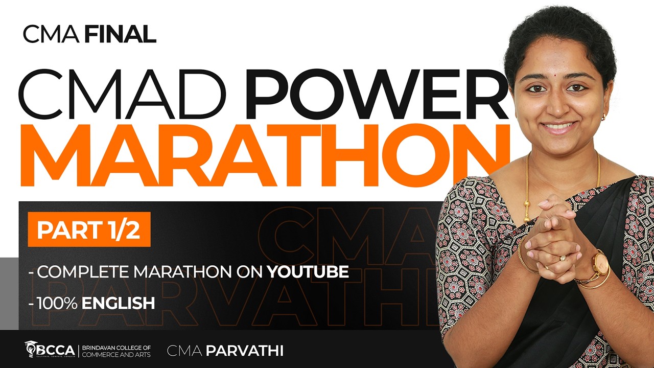 CMA FINAL CMAD | 💪🏻POWER MARATHON PART 1 | JUNE 2026 | BY CMA PARVATHI ✨