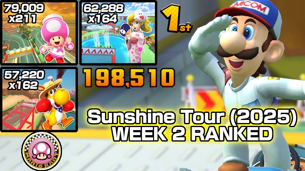 CLOCKED IN | Mario Kart Tour | Sunshine Tour Week 2 Ranked Cup (198k)