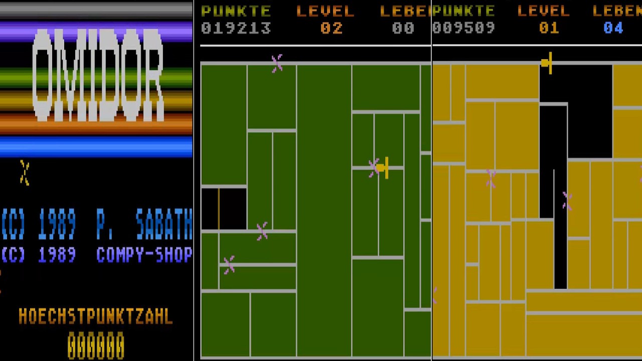 ATARI 8BIT XL XE OMIDOR AMIDAR 2ND LEVEL P Sabbath Compy Shop 1989 Robbo Exploading Wall Cyrtabor Mi