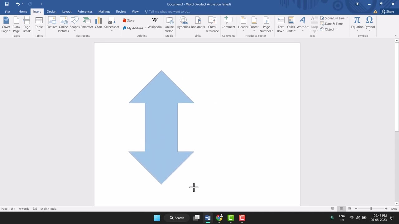Как вставить стрелки вверх и вниз в Word?