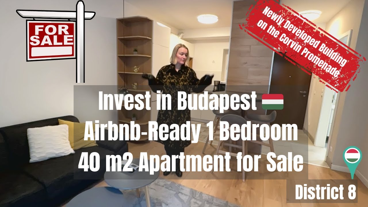 Invest in Budapest 🇭🇺  Airbnb-Ready 1 BR 40m2 Apartment For Sale in District 8 on Corvin Promenade