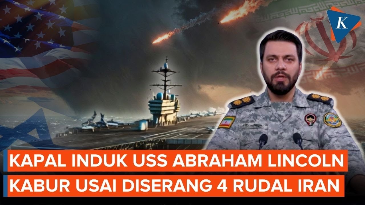 USS Abraham Lincoln Dihantam 4 Rudal Iran, Kabur ke Samudra Hindia