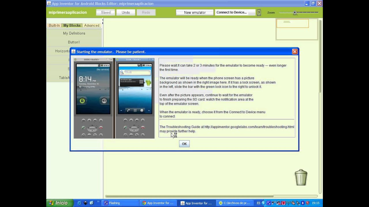 Mi primera aplicación con app inventor.(My first app with App Inventor).