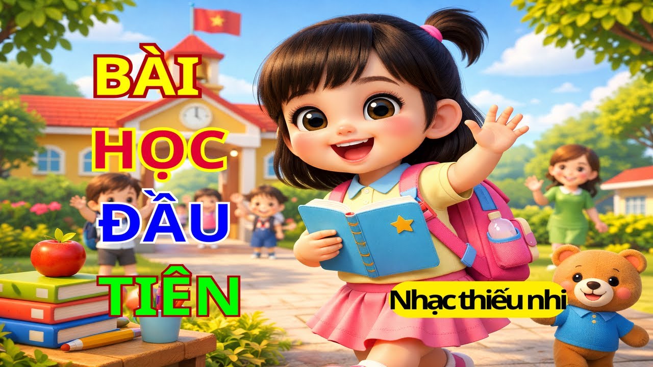 Bài Học Đầu Tiên | Nhạc Thiếu Nhi Vui Nhộn | Bé Đến Trường Thật Vui 🎒🌈