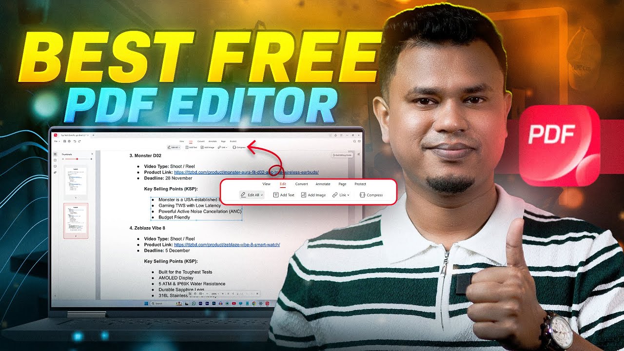 Best FREE PDF Editor | pdf editor free | how to edit pdf file
