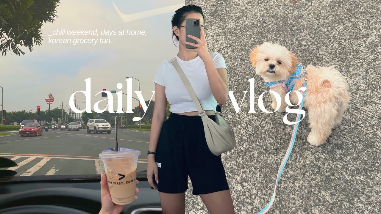 daily vlog 🌥 chill weekend, my days at home, korean grocery run 🛒
