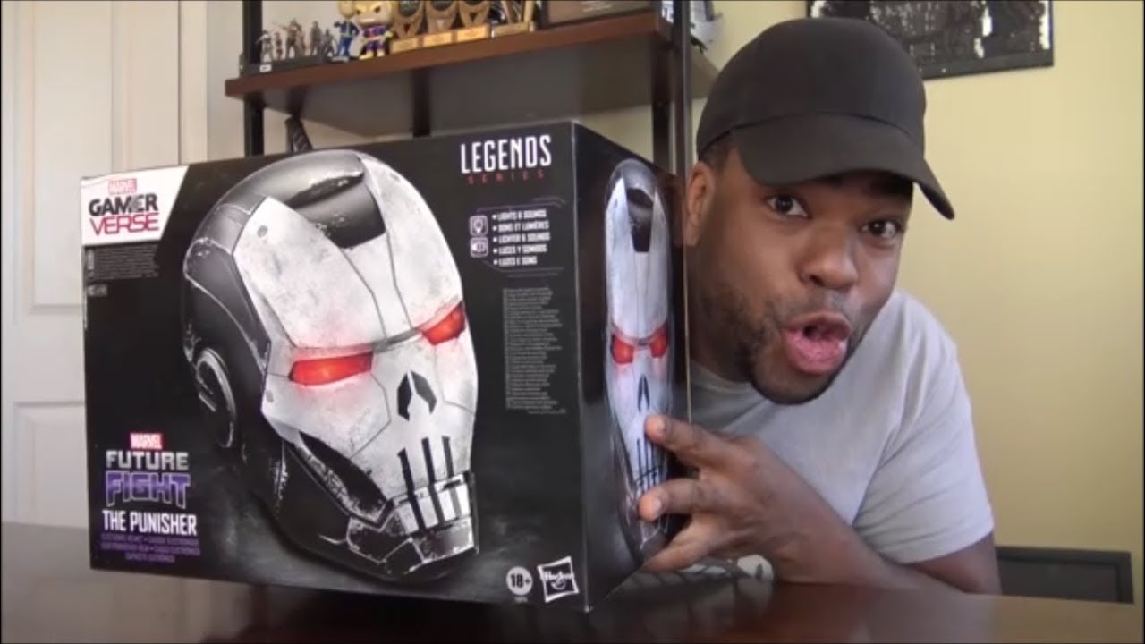 Marvel Legends Exclusive Punisher War Machine Role Play Helmet - Unboxing!