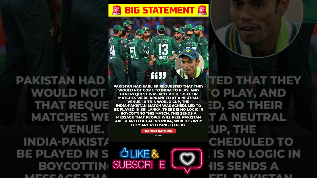 ​"Pakistan Scared of India?" 😱 Danish Kaneria Slams Boycott News! 🏏 