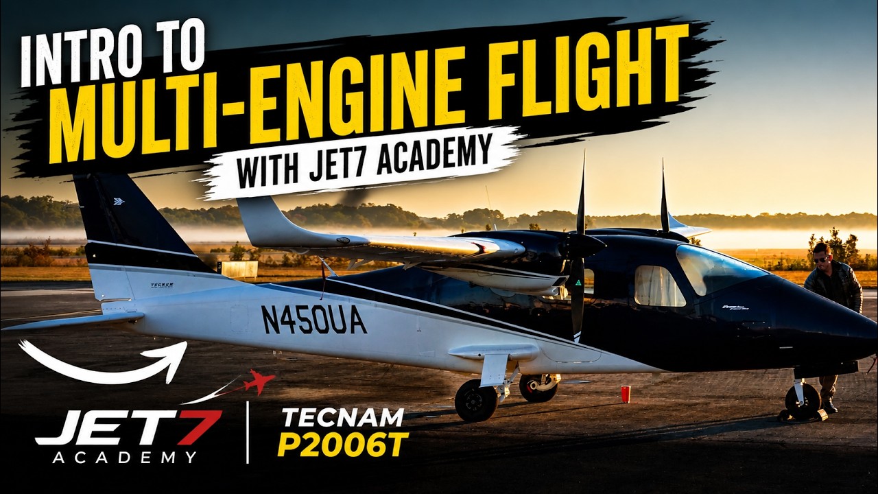 Intro Multi-Engine Flight with Jet7 Academy | Tecnam P2006T