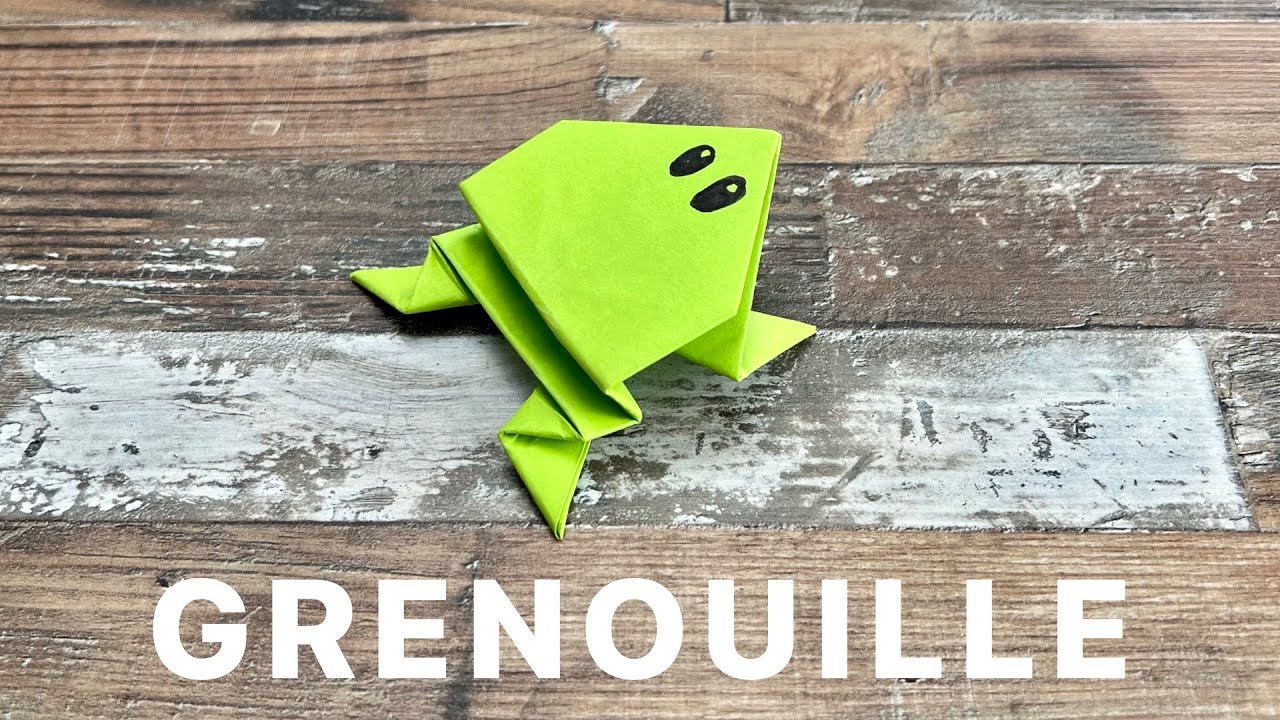 Comment faire une Grenouille sauteuse en papier 🐸 Origami Grenouille - Tuto Facile - Feuille A4