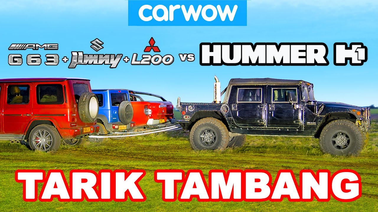 Hummer H1 vs G63 + Jimny + L200: TARIK TAMBANG!
