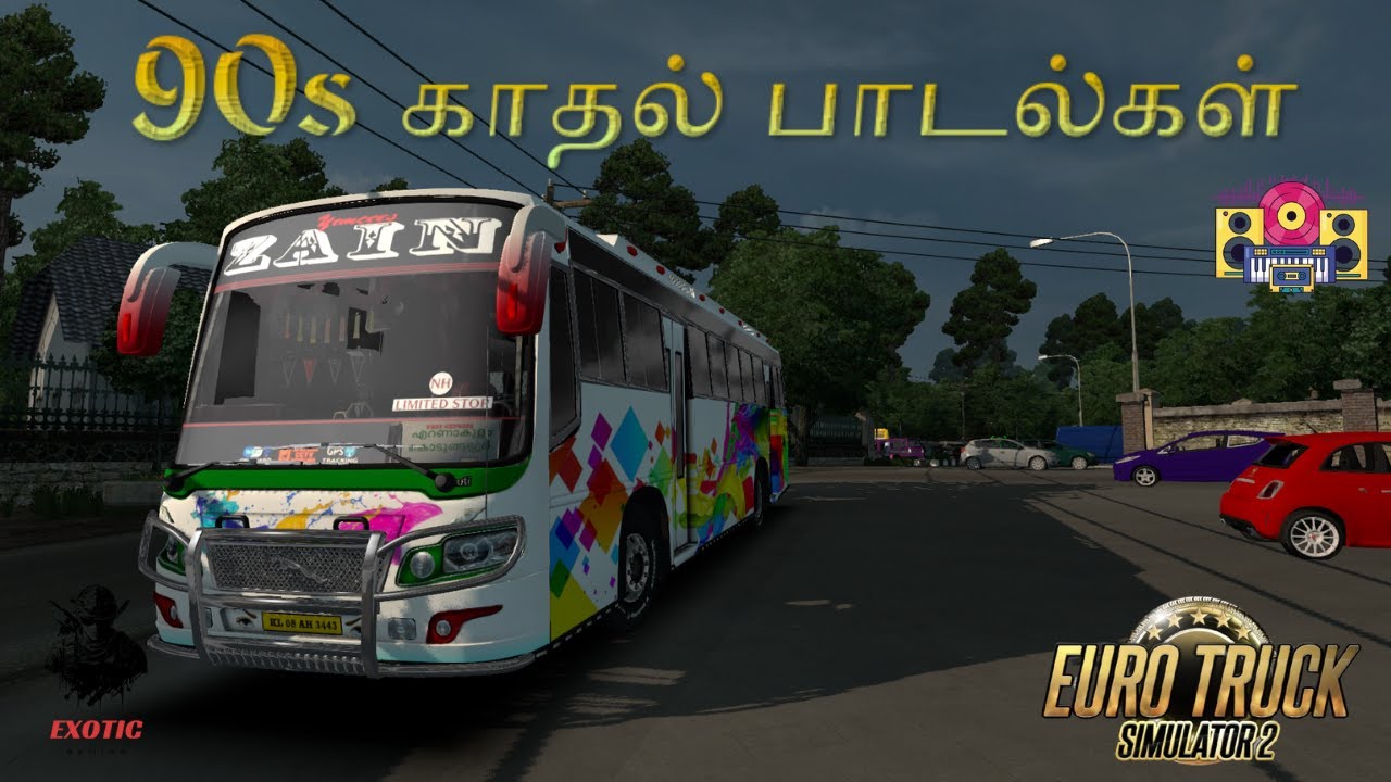 பேருந்து பயணத்தில் கேட்ட 90s காதல் பாடல்கள்💥ETS 2 | PRIVATE BUS | TAMILNADU MAP |