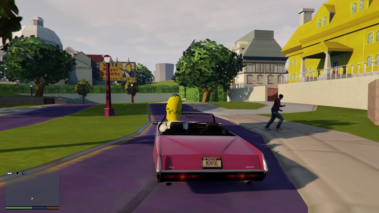 GTA 5 BUT ITS THE SIMPSONS HIT N RUN MAP?