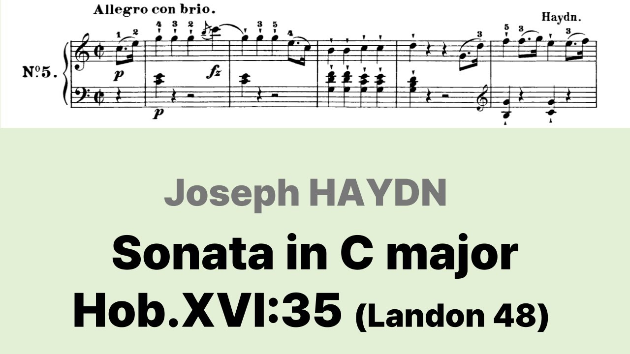 Piano Sonata C major Hob.XVI/35 (Landon 48)