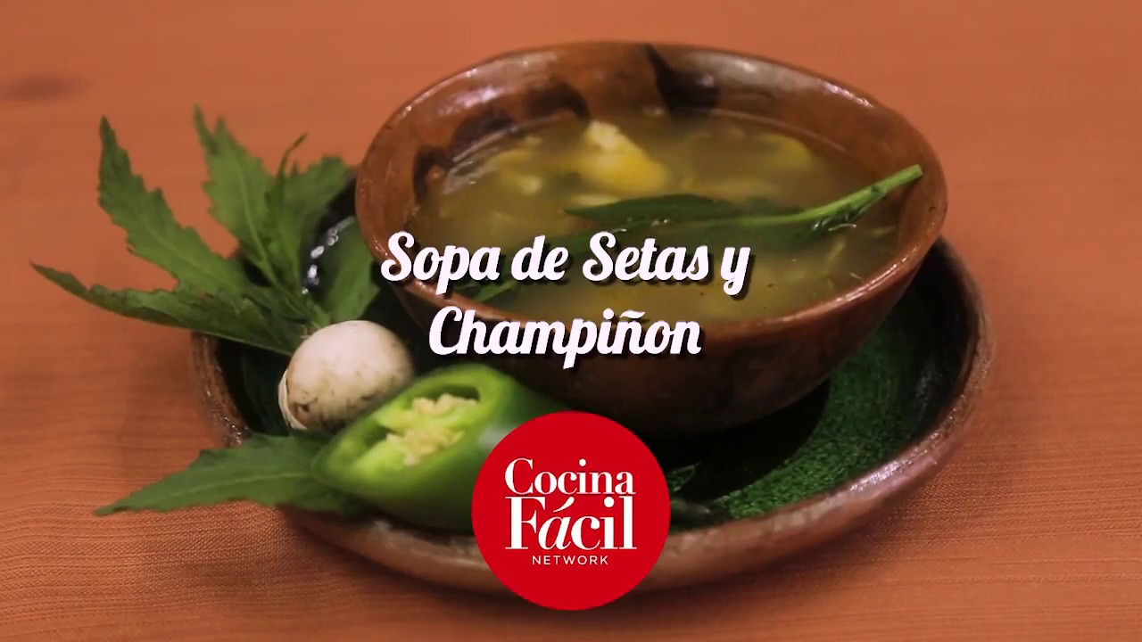 Sopa de setas y champi&ntilde;ones | Cocina F&aacute;cil