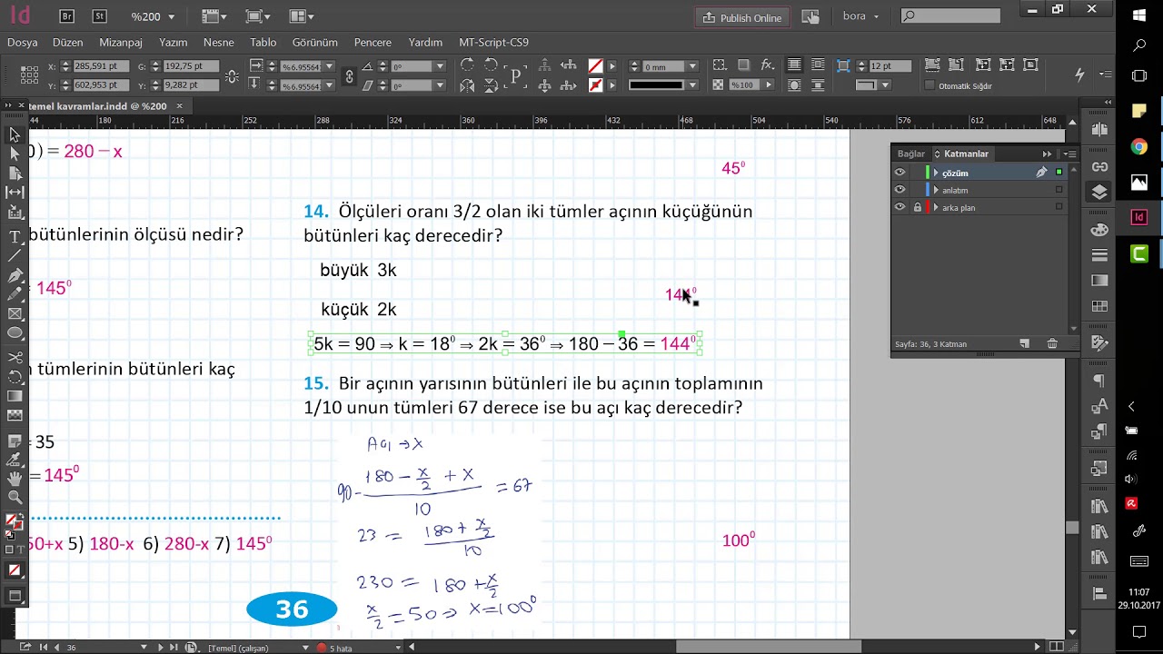 Indesign programında nesne pencereleri kullanımı ile pratik &ccedil;&ouml;z&uuml;mler