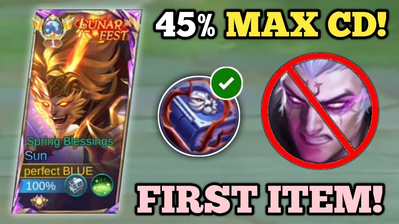 SUN WITH TALISMAN VS. PHOVEUS! (no cooldown!🙉) TOP GLOBAL SUN BEST BUILD GAMEPLAY -MLBB
