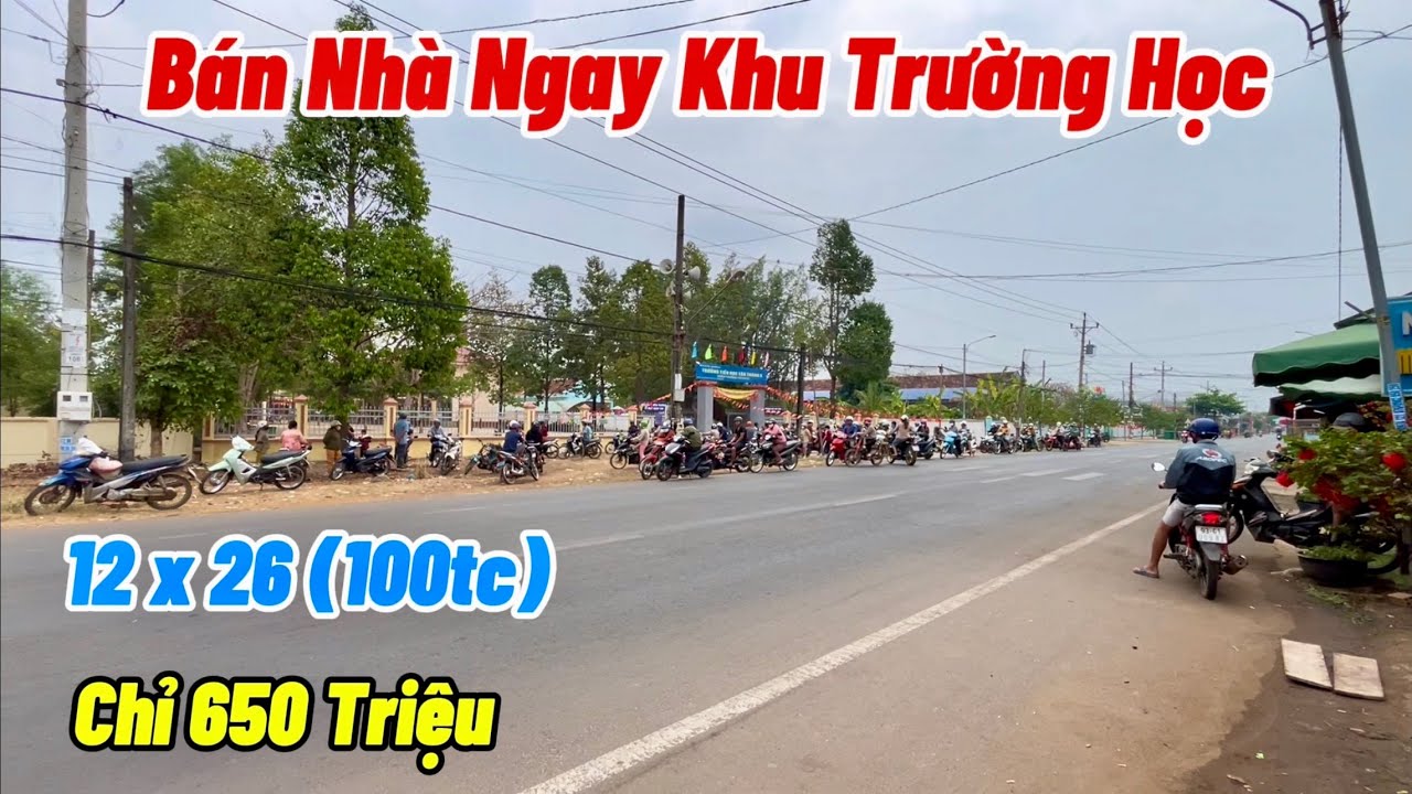 Bán Nhà ngay khu trường học cấp 1,2. Mặt nhựa liên ấp, nhà xây kiên cố, giá rẻ chỉ 650 triệu.