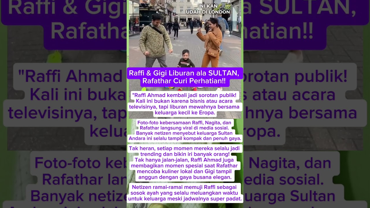 Raffi Ahmad & Keluarga Sultan Andara Liburan Mewah di Eropa! #RaffiAhmad #NagitaSlavina