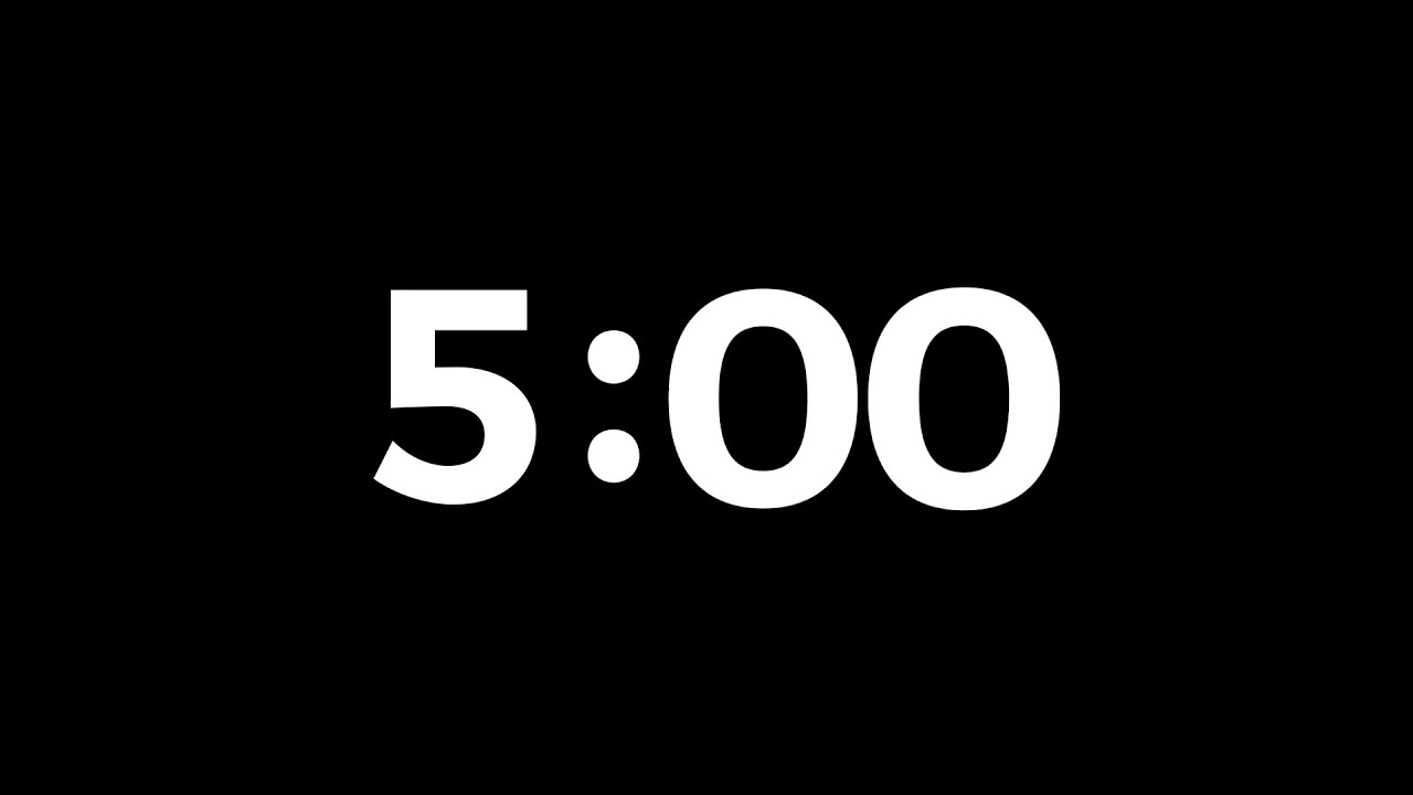 5 minute | Simple Countdown Timer for Focus, Study, Cooking & More (Beep #7)