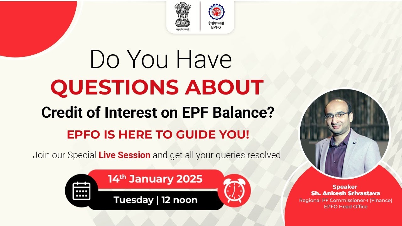 Live Session || Credit of Interest on EPF Accumulations-Related Issues || EPFO