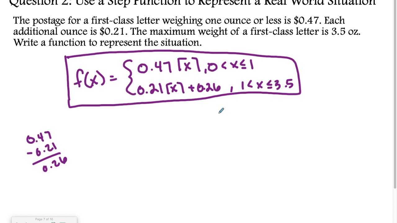 Algebra 5-3: Step Functions