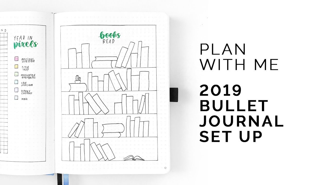 bullet journal plan with me 2019 💚