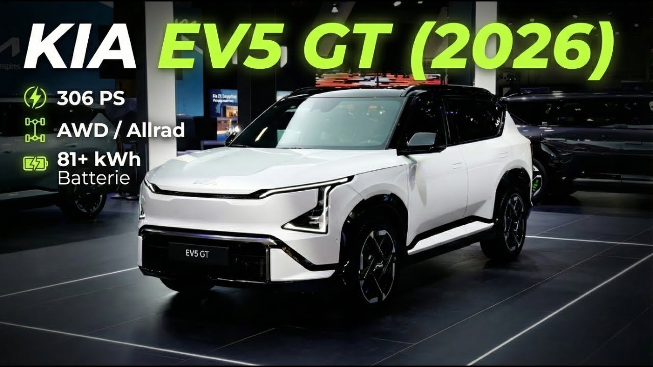 2026 Kia EV5 GT mit Allrad & 81+ kWh Batterie | Kompakt-SUV im GT-Trimm