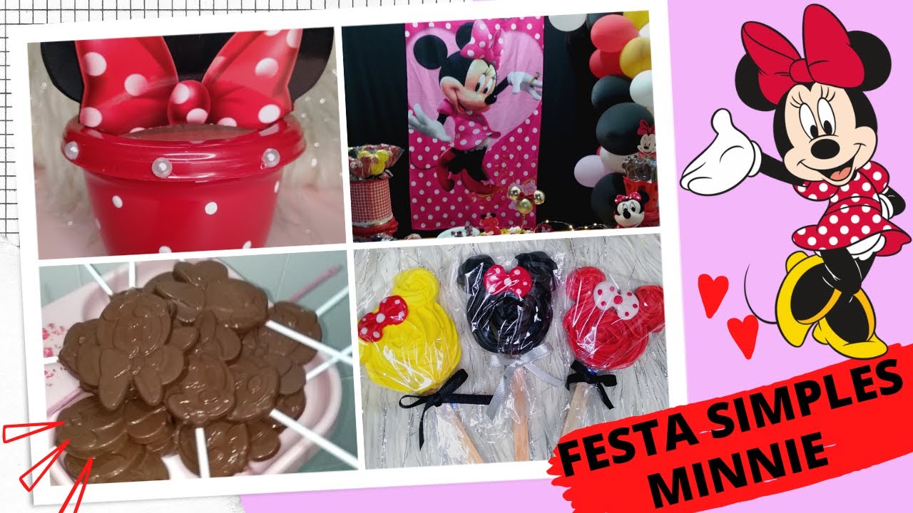 Festa da Minnie simples em casa Ideias e dicas , lembrancinhas, decoração  e Preparativos