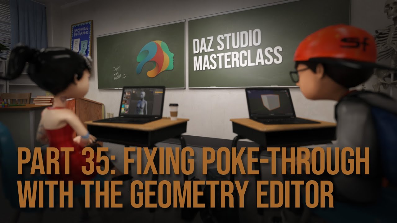 Fixing Poke through with the Geometry Editor - Daz Masterclass #35