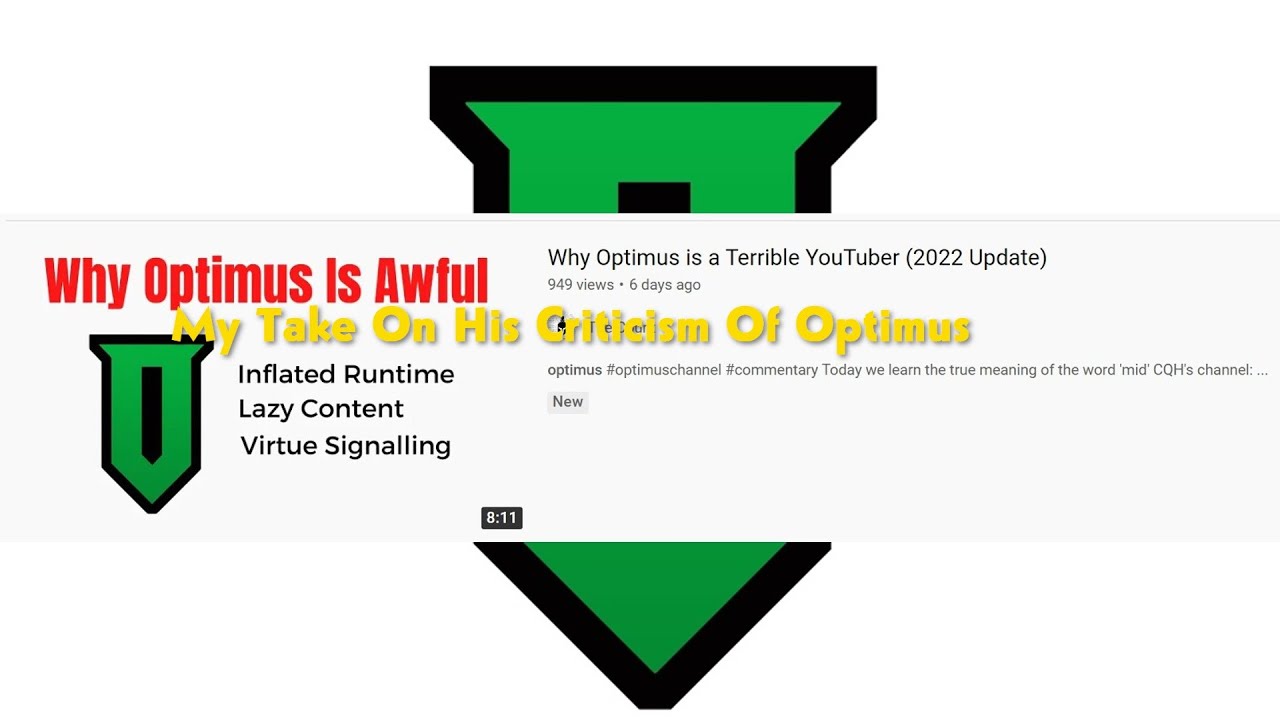 The Count's Video Calling Optimus A Terrible Youtuber Is Horrible