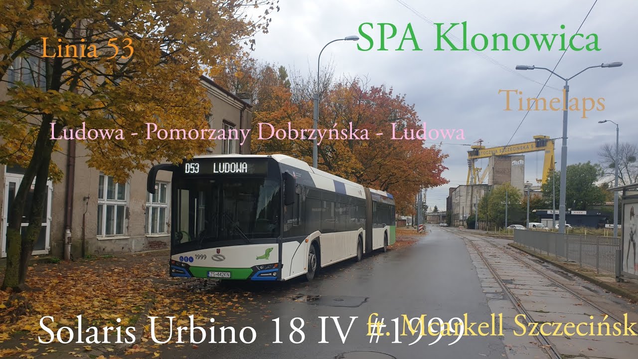 [TIMELAPS] Linia 53 Szczecin Ludowa - Pomorzany Dobrzyńska - Ludowa Solaris Urbino 18 IV #1999