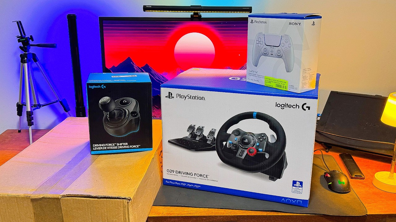 Comprei o Volante e Pedais para o meu PS5| Detalhes Reais do Produto (Sem Comentário) Logitech G29