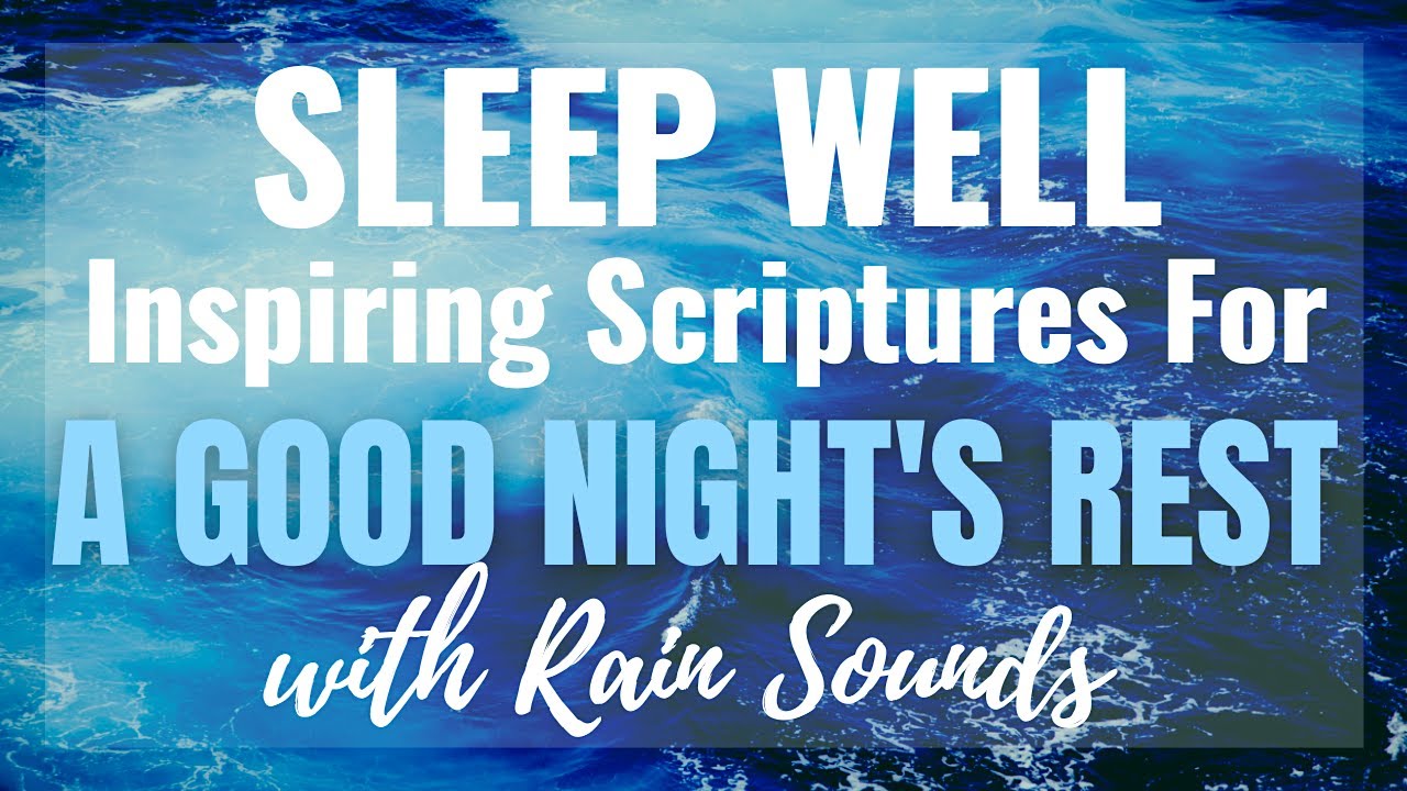 Bible Scriptures for Insomnia w/ Rain Sounds - Fall Asleep Fast - Sleep Better - Female Voice Looped