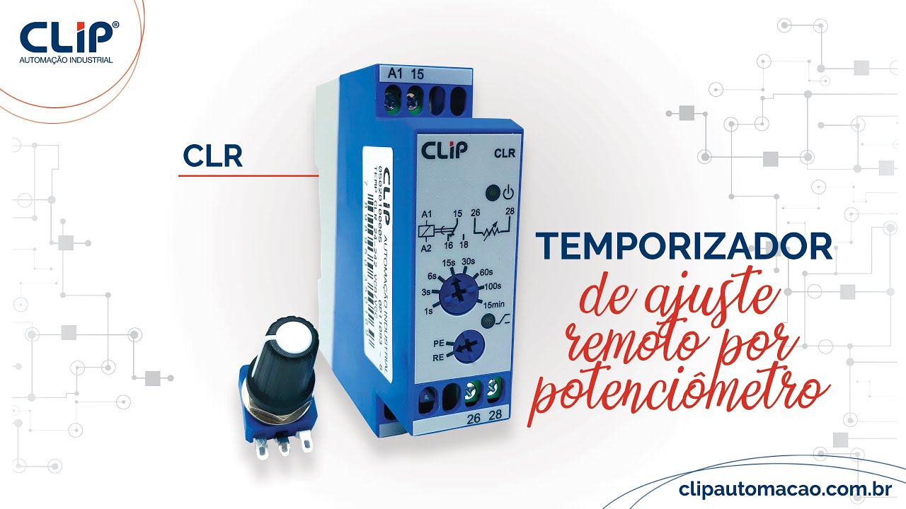 Temporizador de ajuste remoto por potenciômetro CLR - Clip Automação Industrial