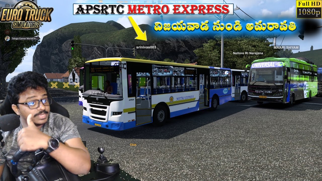 APSRTC New Metro Express Vijayawada To Amaravati Bus Driving ETS2