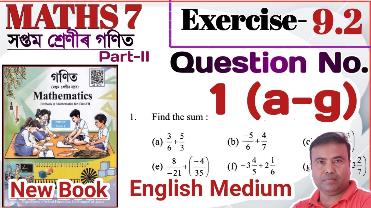 Class 7 Maths || Exercise 9.2 Question No.1(a-g) || English Medium || Assam