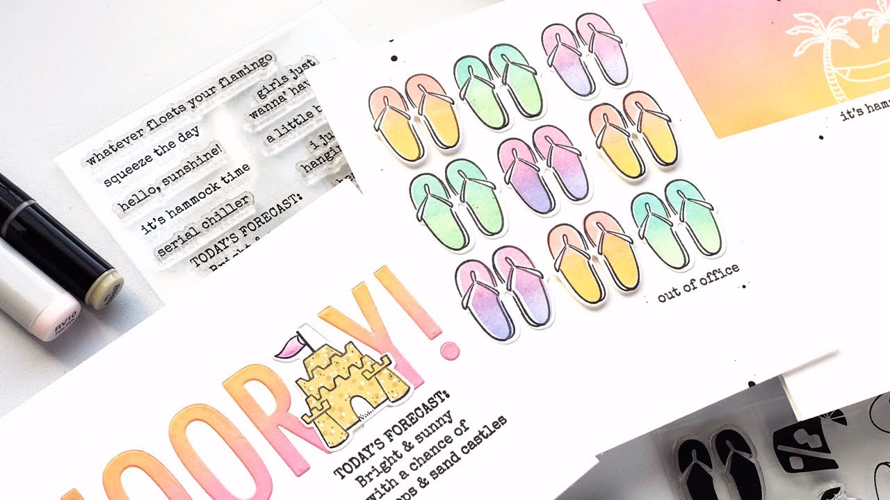Layering Tips + 4 Card Ideas with EBE Summer Doodles & Summer Sentiments