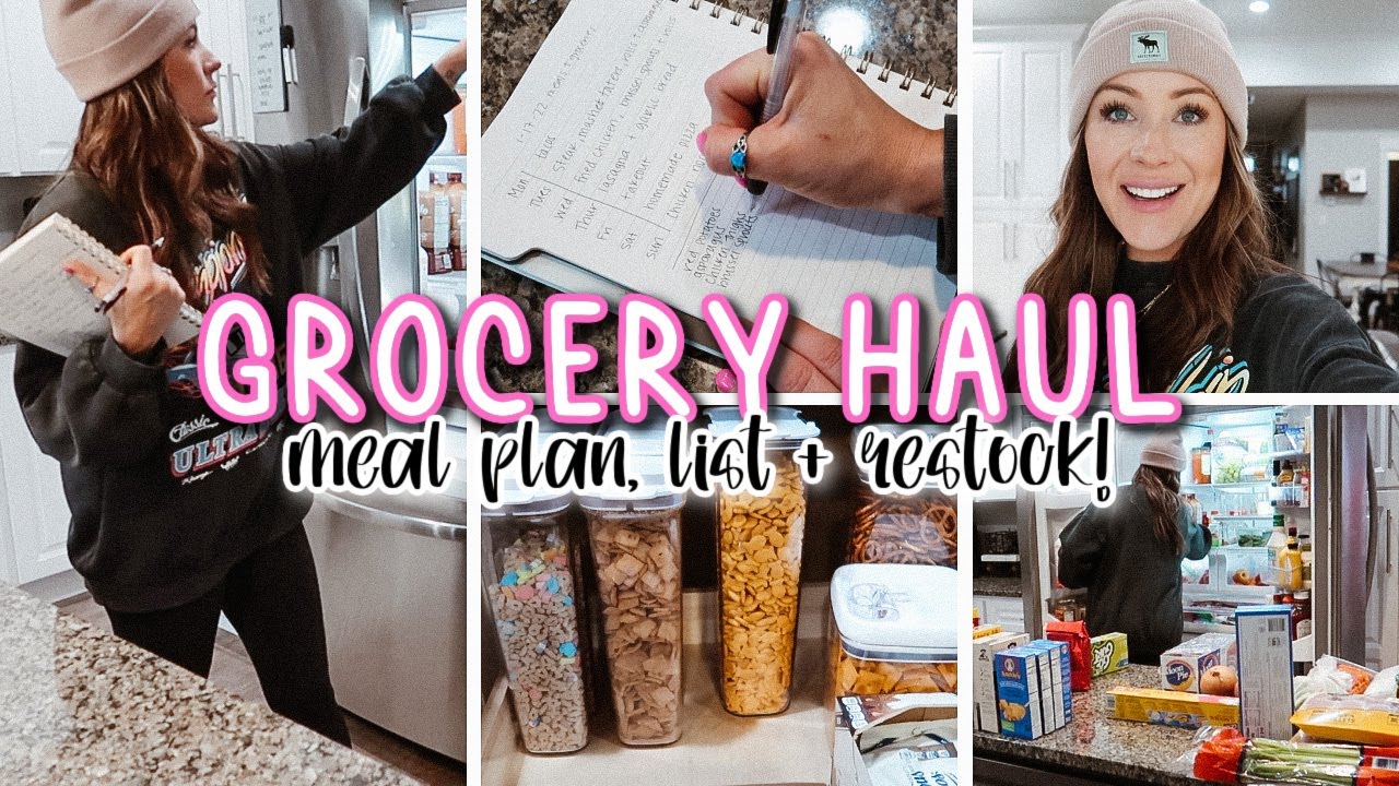 GROCERY HAUL // meal plan + grocery list + pantry restock! // KRISTEN KASPER