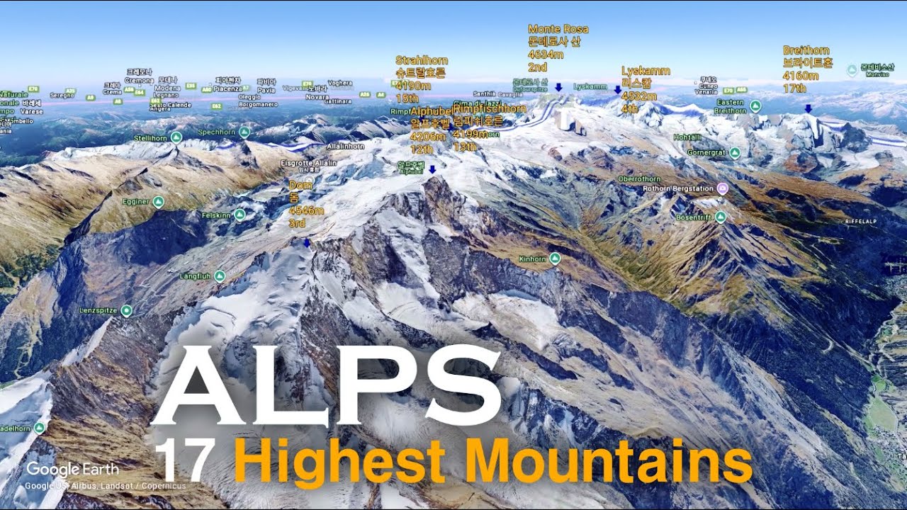 Alps: 17 Heigest Mountains, III